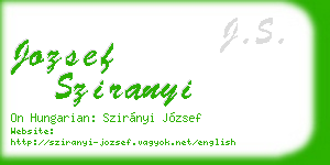 jozsef sziranyi business card