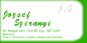 jozsef sziranyi business card